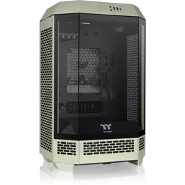 Thermaltake Boîtier PC Moyen Tour The Tower 300 CA-1Y4-00SEWN-00 Micro-ATX, Format Mini Tour, 2x140mm, USB-C, 3 Panneaux Verre Trempé, Vert Matcha