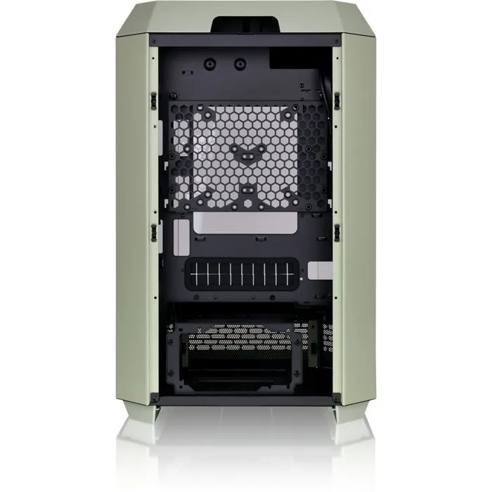 Thermaltake Boîtier PC Moyen Tour The Tower 300 CA-1Y4-00SEWN-00 Micro-ATX, Format Mini Tour, 2x140mm, USB-C, 3 Panneaux Verre Trempé, Vert Matcha