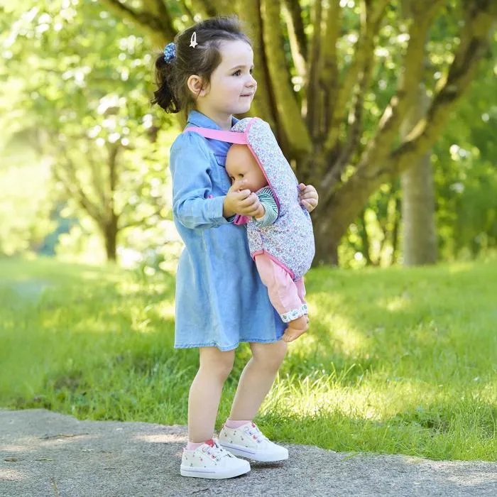 Corolle - Porte-Bébé Floral, Porte-Poupon Rétro - Bretelles Réglables, Pour Poupons 36/42 cm, à Partir de 3 Ans