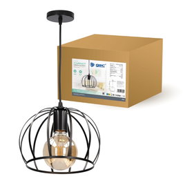 GSC Evolution Suspension de plafond Carnot ronde E27 Ø190mm Noir
