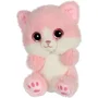 GIPSY TOYS Peluche Chat CUTYDOOS PINKY Rose Poudré 13 cm - Collection CUTYDOOS - Doudou Texturé aux Yeux Pailletés