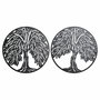 Décoration murale DKD Home Decor Arbre Métal (2 pcs) (40 x 1 x 40 cm)
