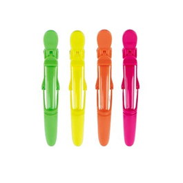 WAD PROFESSIONAL BEAUTY Ensemble de pinces à cheveux jaune rose vert orange