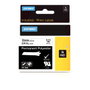 Dymo Ruban Rhino 18484 Noir sur Blanc 24 mm