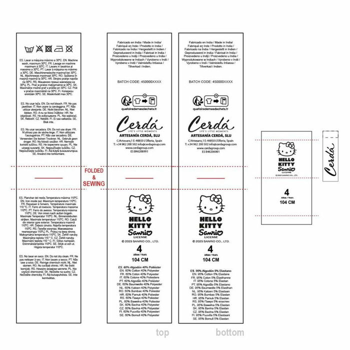 Ensemble de Vêtements Hello Kitty Rose