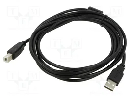 DELOCK Câble USB 2.0 de 3m (USB A vers USB B) noir