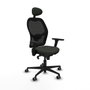 Piqueras y Crespo Chaise de Bureau avec Appui-tête Jorquera 3D036G1 Noir