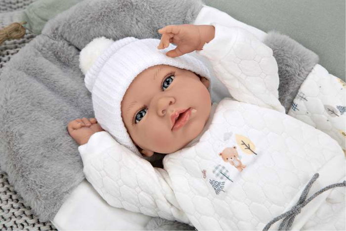 Muñecas Arias Muñeco Elegance Andie, Poupée de Poids avec Saquto 40 cm, Corps Doux, Langue Espagnol Muñecas Arias Muñeco Elegance Andie, Poupée de Poids avec Saquto 40 cm, Corps Doux, Langue Espagnol