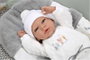 Muñecas Arias Muñeco Elegance Andie, Poupée de Poids avec Saquto 40 cm, Corps Doux, Langue Espagnol