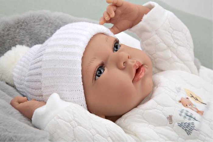 Muñecas Arias Muñeco Elegance Andie, Poupée de Poids avec Saquto 40 cm, Corps Doux, Langue Espagnol Muñecas Arias Muñeco Elegance Andie, Poupée de Poids avec Saquto 40 cm, Corps Doux, Langue Espagnol