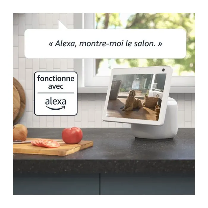 Blink Home Security Mini Caméra Panoramique Inclinable Blanche