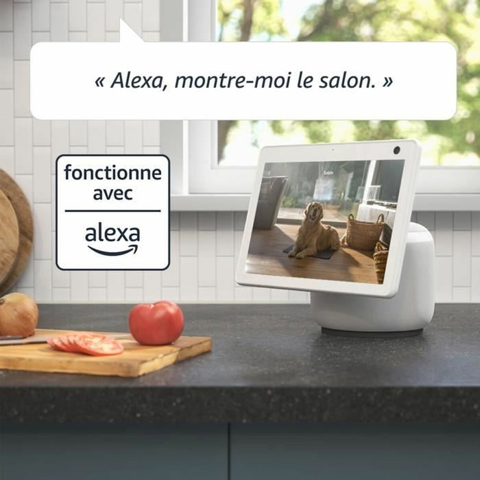 Blink Home Security Mini Caméra Panoramique Inclinable Blanche
