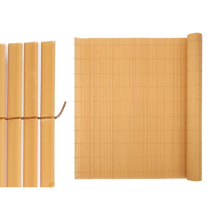 IBERGARDEN Rouleau Canisse Bambou PVC Beige Lot de 6