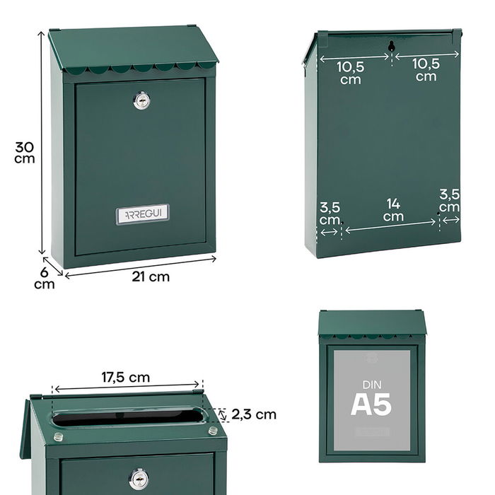 Boîte aux lettres Arregui Vert Acier Civic