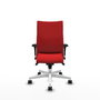 Piqueras Y Crespo Silla Albacete confidente, Rouge, Similpiel, Base Blanche