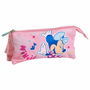 Trousse Fourre-Tout Triple Minnie Mouse Rose 2,2 x 1,1 x 22,5 cm