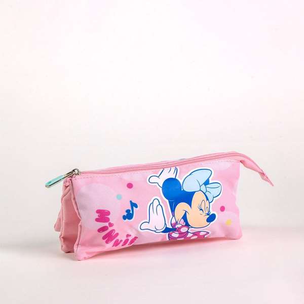 Cerdá 3 compartiments trousse de rangement Minnie avec motif 2.2 x 1.1 x onces 22.5 cm