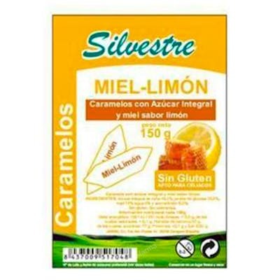 SILVESTRE Caramelos de miel y limón con azúcar integral