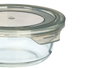 Vivalto Boîte de conservation ronde en verre 14.8 x 5.5 x 13.2 cm gris 400 ml (Set de 24)