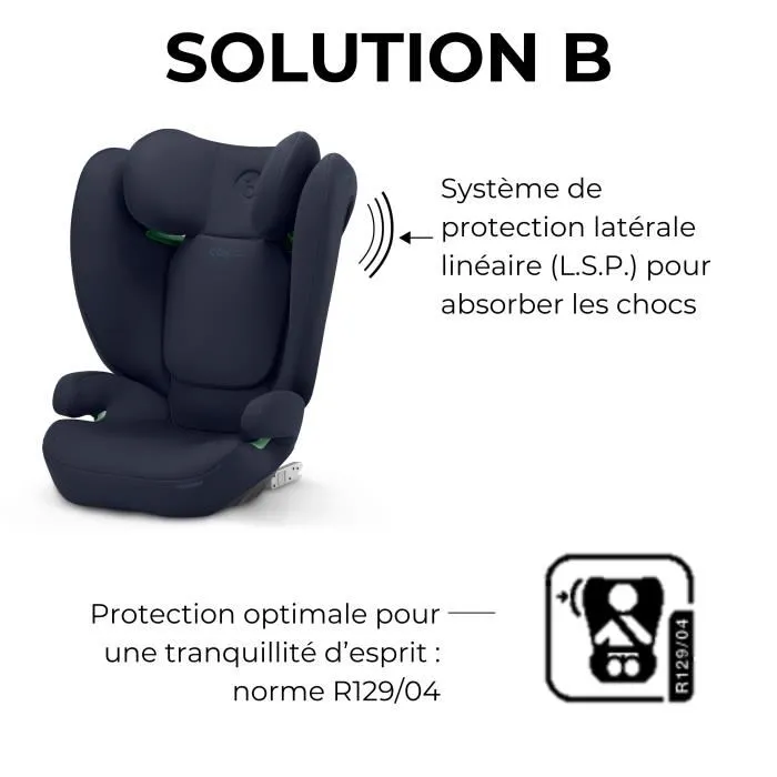 Cbx by Cybex Siège auto Solution B i-Fix Groupe 2/3 (3 à 12 ans, 15 à 50 kg, 100 à 150 cm) - Fixation ISOFIX - Dossier ajustable - Bleu
