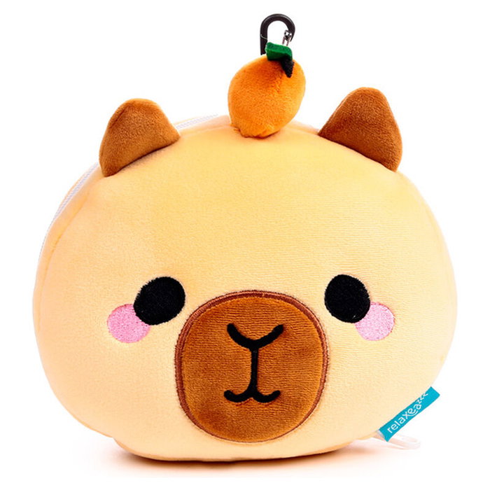 PUCKATOR Almohada viaje antifaz Relaxeazzz Duke Capibara