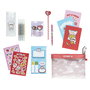 Ketnipz - Set de papeterie avec stylo, crayon, 3 carnets A6, surligneurs, clips décoratifs, autocollants et bloc-notes adhésifs