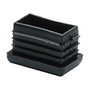 Micel Cnt04 Contera rectangulaire avec ailettes 20x40mm noir, 25 unités