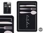 Kinvara Tapis de Cuisine 40x60 cm Antidérapant Plastique Noir et Blanc (Set de 24)