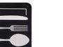 Kinvara Tapis de Cuisine 40x60 cm Antidérapant Plastique Noir et Blanc (Set de 24)
