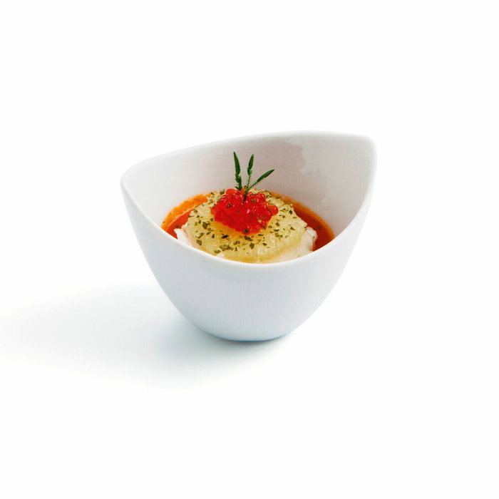 Quid Tapa Banderilla Gastro Fun 9x6 cm Porcelaine Blanche (12 Unités)
