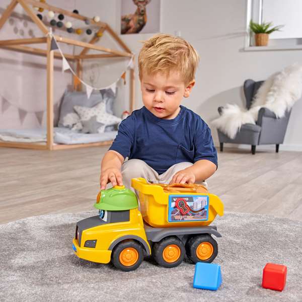 Smoby - Camion Harry ABC 30 cm - Jouet en Plastique avec Sons et Lumières - Fonctionne sur Piles (Incluses) - À partir de 12 Mois