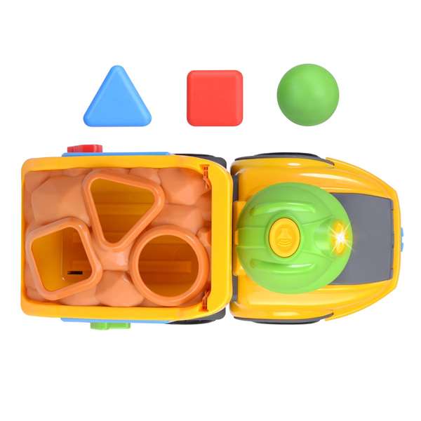 Smoby - Camion Harry ABC 30 cm - Jouet en Plastique avec Sons et Lumières - Fonctionne sur Piles (Incluses) - À partir de 12 Mois