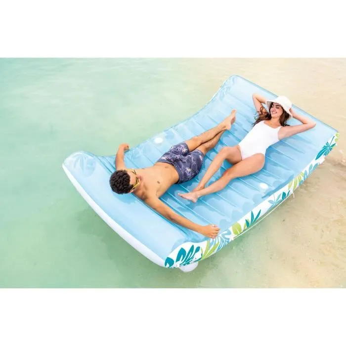 Intex - Lounge Hamac Tropical - Matelas gonflable de piscine avec ombrelle détachable - 224 x 150 x 165 cm - Supporte 200 kg