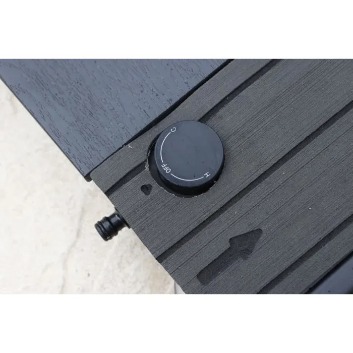 Ubbink - Support de douche solaire Solaris 2 en 1 - Réservoir d'eau supplémentaire de 20 litres - Surface antidérapante en EVA - Anthracite