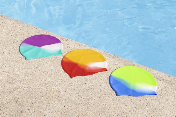 Bestway 26049 Bonnet de Bain Enfant Silicone Couleur Assortie +3 Ans Plage et Piscine