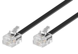 MicroConnect Câble modulaire RJ11 6P/4C 6m, Noir