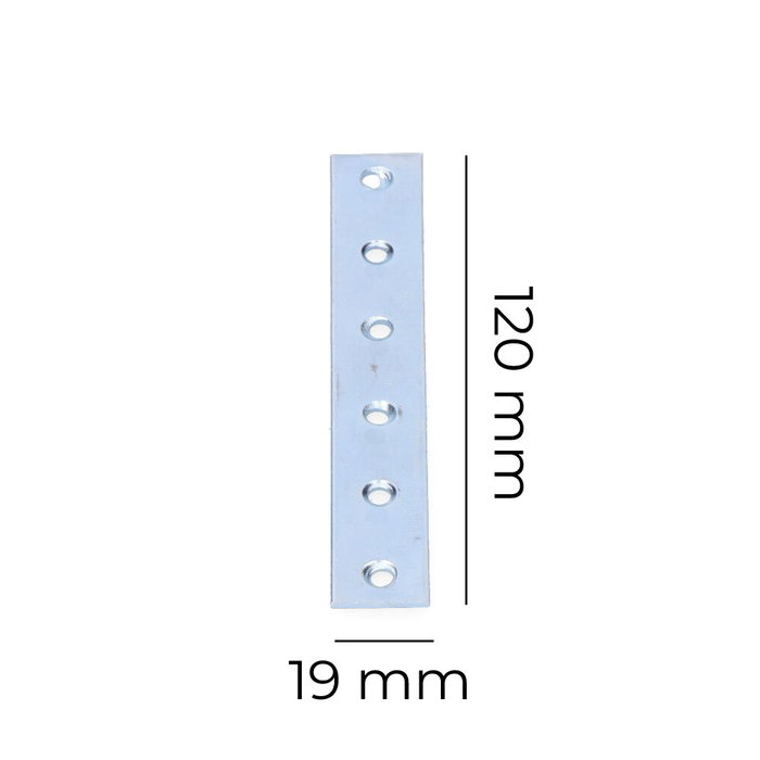 Edm Pletina zincée 120 x 19 x 2 mm Nickel