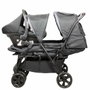 Bambisol Combiné Poussette Double et Siège Auto I-size Noir