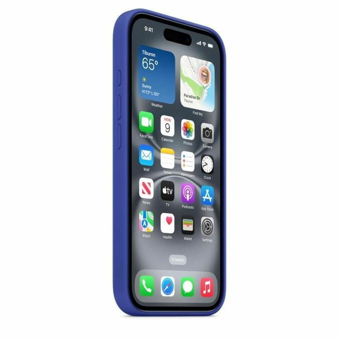 Apple Coque en silicone avec MagSafe pour iPhone 16 - Ultramarine