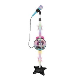 Reig Microphone de karaoké sur pied avec amplification et connexion MP3, 3 piles AA, éclairage, pour enfant (3 ans et plus)