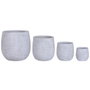 Home ESPRIT Set de 4 pots de fleurs Marron Gris Fibre Magnésium 50 x 50 x 54 cm