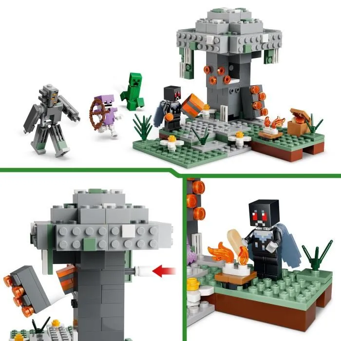 LEGO Minecraft 21586 Le Jardin Pâle - Jeu de Construction avec Figurine de Grinceur, Creeper et Squelette - À Partir de 7 ans