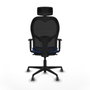 Piqueras y Crespo Chaise de Bureau avec Appui-tête Jorquera 1D036G2 Bleu