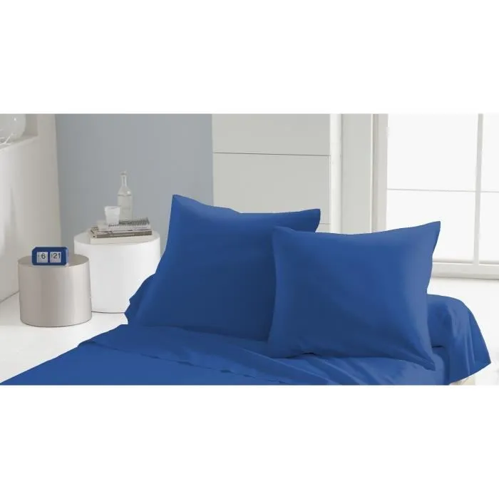 Home Linge Passion Lot de 2 taies d'oreiller 63x63 cm Microfibre 82 g Bleu Home Linge Passion Lot de 2 taies d'oreiller 63x63 cm Microfibre 82 g Bleu