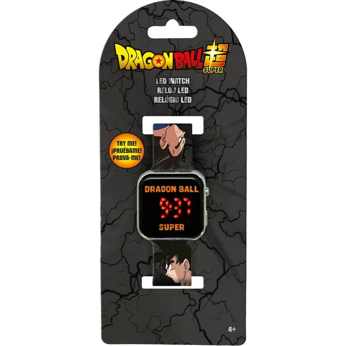Kids Licensing - Montre LED Dragon Ball : Goku et Vegeta - Affichage numérique, changement de fond d'écran - Montre pour enfant dès 4 ans