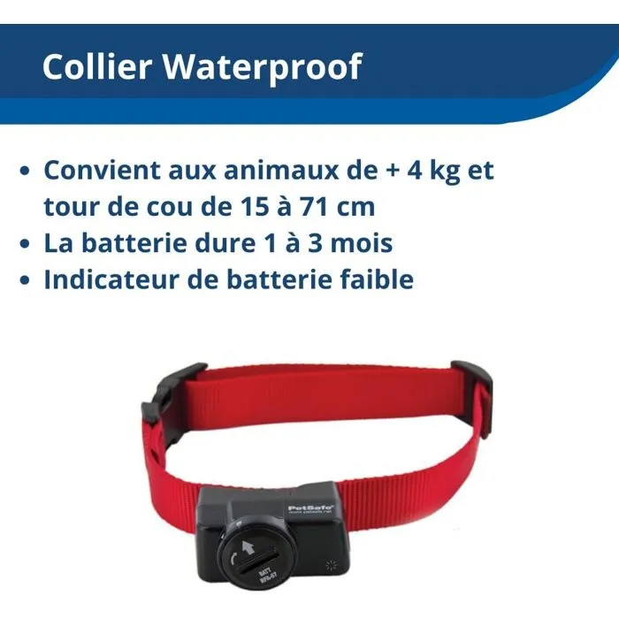 Petsafe Collier Anti-Fugue Sans Fil Portatif Imperméable PWF19-10762, Système Sécurisé Zone 27.5 m, Pour Chiens >3.6 kg Petsafe Collier Anti-Fugue Sans Fil Portatif Imperméable PWF19-10762, Système Sécurisé Zone 27.5 m, Pour Chiens >3.6 kg