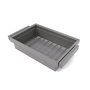 Emuca Kit panier métallique et rack ajustable Quartz pour armoires, glissières extension totale et à fermeture douce, Module 80cm, Finition Titane