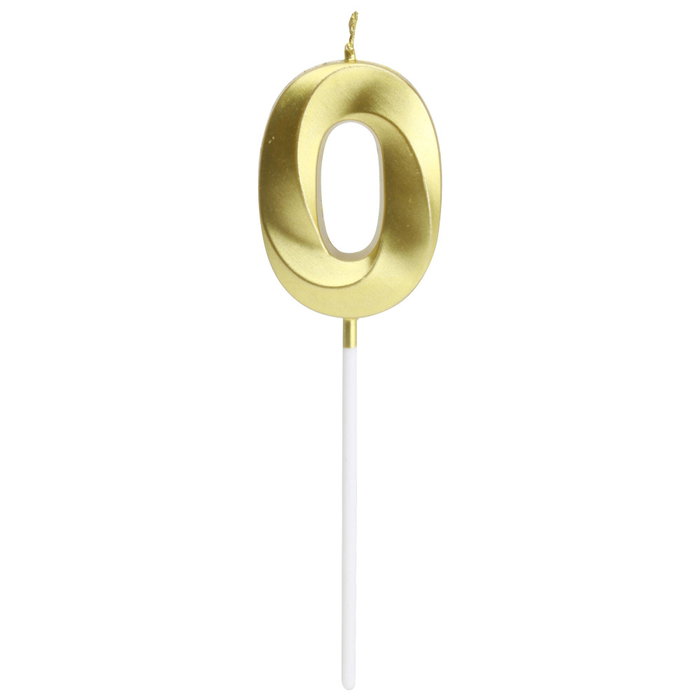 Party Time Bougie Anniversaire Chiffre 0 Or Party Time Bougie Anniversaire Chiffre 0 Or