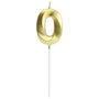 Party Time Bougie Anniversaire Chiffre 0 Or