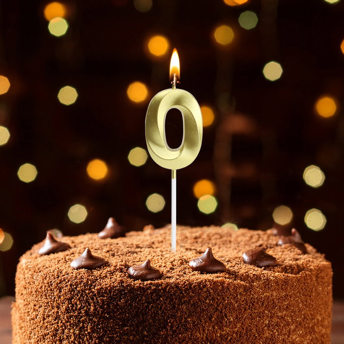 Party Time Bougie Anniversaire Chiffre 0 Or Party Time Bougie Anniversaire Chiffre 0 Or